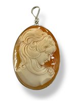 Pendente Mandile 1922 Donna Cammei  in Argento Conchiglia 2MCICM124